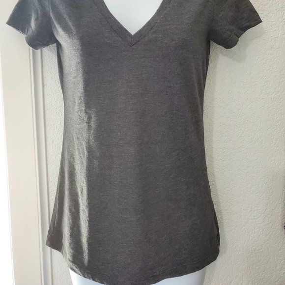 Bella + Canvas Women's Heather Gray/Grey Cotton Blend V-Neck T-Shirt Sz S NEW! - Picture 5 of 5